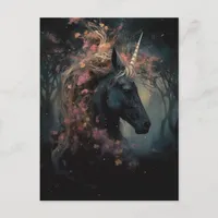 Black Unicorn Postcard