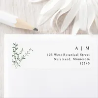 Simple Elegant Branch Wedding Return Address Label