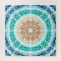 Round Ocean Waves Mandala Jigsaw Puzzle