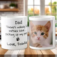 Cat Dad Funny Father's Day - Custom Pet Photo Coffee Mug