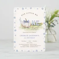Little Mr Onederful Bow Tie Pumpkin 1st Birthday Invitation