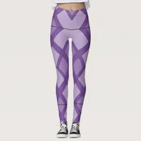 Leggings - Tiled Lattice Pattern in Three Shades