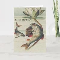 Vintage Birthday Fish Card