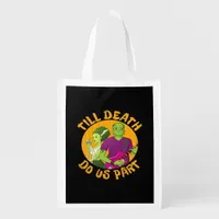 Till Death Do Us Part! Funny Halloween Design For  Grocery Bag