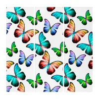 Realm of Morpho Blue  Rainbow Butterflies  Triptych