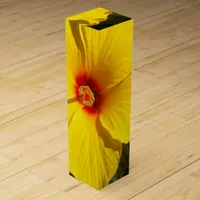 Yellow Hibiscus Flower Wine Gift Box