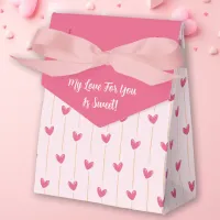 Valentine's Day Pink Hearts Favor Box