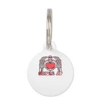 Af Skeleton Hands Valentines Day Classic Pet ID Tag