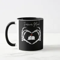 Mine, Valentines Day Classic - Skeleton Hands Hear Mug