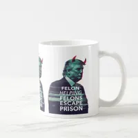 Felon Helping Felons Evil Trump Glitch Art Coffee Mug