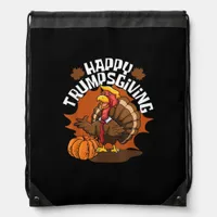 Happy Trumpsgiving Funny Thanksgiving Trumpkin Usa Drawstring Bag