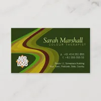 Color Therapy Green/Yellow with Logo Business Card