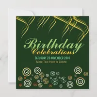 Buttons Cords Party Birthday Invitation