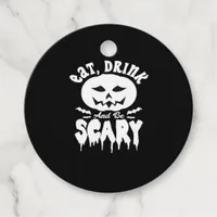 Eat Drink And Be Scary Halloween Retro Classic Favor Tags
