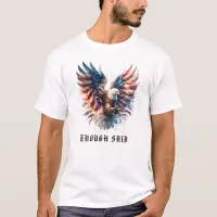 *~* AP16 Artsy  American Flag Bald EAGLE USA T-Shirt