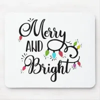 Fun Typography Christmas Mouse Pad