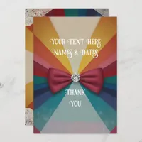 Colorful Elegant Rainbow Wedding Thank You Card