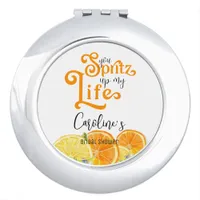 Cocktail Aperol Spritz Italian Style Bridal Shower Compact Mirror