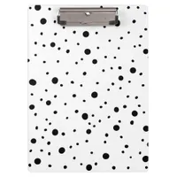 Black and White Polka Dots and Stripes   Notebook Clipboard