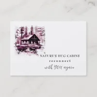 *~* AP49  Rustic Cabin QR Cottage Lodge Business Card