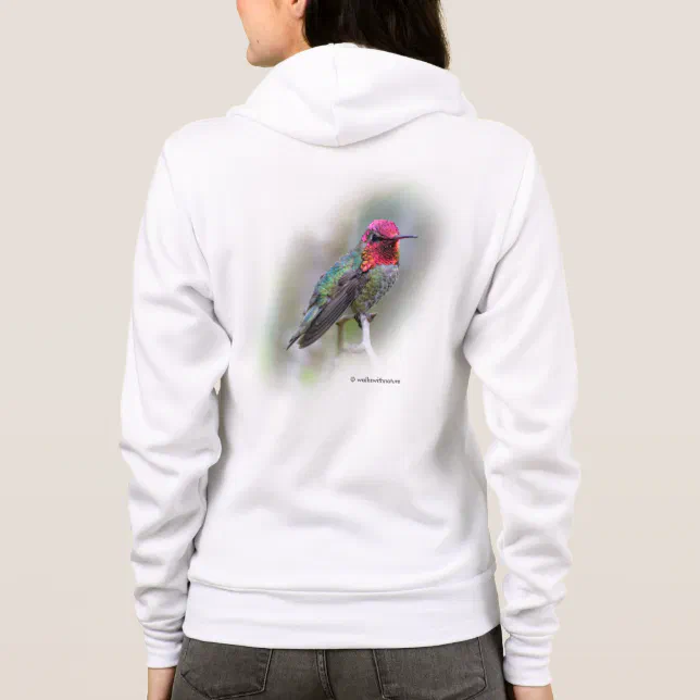 Stunning Male Anna's Hummingbird on the Plum Tree Hoodie