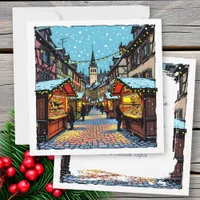 Strasbourg, France Christmas Market Personalized Holiday Card