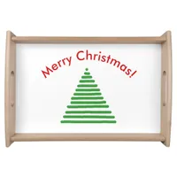 Serving Tray - Christmas Tree with Curved Text