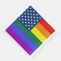 LGBT Pride American Flag with Stars Paper Dinner Napkins