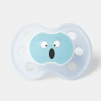 Silly funny Faces Blue Baby Boy pacifier