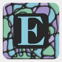 Neuroart Stained Glass Square Sticker