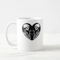Skeleton Heart Hands Sign Halloween Costume Retro  Coffee Mug