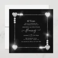 60th Diamond Wedding Anniversary Party Invitation