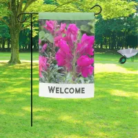 Double Sided Pink Flowers Floral Welcome  Garden Flag