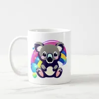 Cute Koala Bear and Rainbow Personalized Coffee Mug