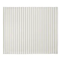 Pebble Brown and White Striped Stylish Beach House Duvet Cover