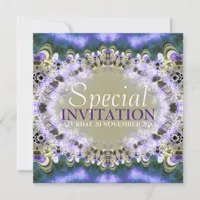 Purple Gold Royal Princess Birthday Invitation