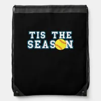 Tis The Season Softball Coach Creative Casual Drawstring Bag