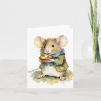 Adorable Mouse With a Muffin All Ocassions Card