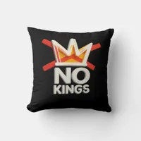 No Kings Anti Minimal Clean Design Throw Pillow