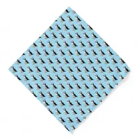 Atlantic Puffin Light Blue Coastal Seabird Pattern Bandana