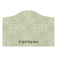 Monogram Name Sage Green Pattern | Door Sign