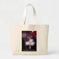Washington Monument Fireworks Large Tote Bag