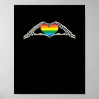 Bone Hands Heart Active Modern Aesthetic Poster