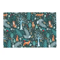 Winter Woodland Teal/Gold ID785 Placemat