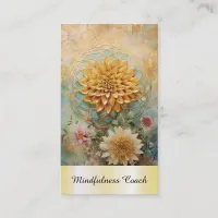 *~* QR Gold Flower of Life AP92 Reiki Yoga Sacred Business Card