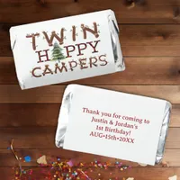 Twins Happy Camper Birthday Party Favor Tag
