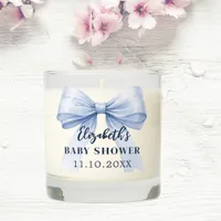 Blue bow elegant boy Baby Shower Scented Candle