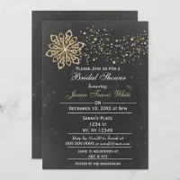 chalkboard gold Winter Bridal shower invite