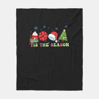 Tis The Season For Pickleball Iii Fleece Blanket