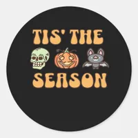 Tis The Season Halloween Classic Round Sticker